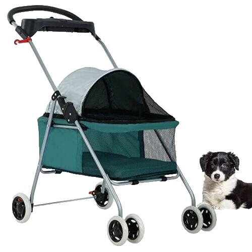 doggy stroller for small dogs HPZ Rover Lite Travel Dog, Cat & Pet Stroller, Ruby Red, Size: Small