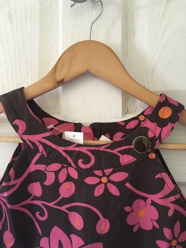 NWT GapKids 2 100% Cotton Dresses 1 Brown and Pink & 1 Brown Size Medium M 8 - Picture 5 of 5