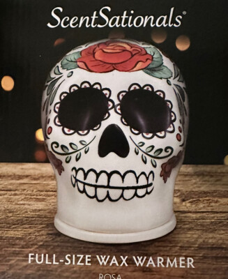 NEW Halloween ScentSationals Day of the Dead Sugar Skull Wax Warmer Plug In Rosa