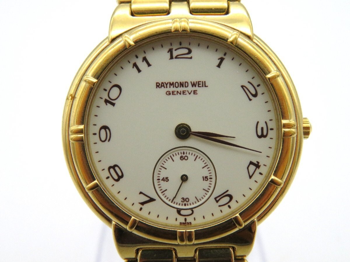 9815 Raymond Weil Parts / Repair Gold Face Swiss Watch