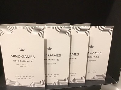 4 X MIND GAMES CHECKMATE Extrait De Parfum Carded Sample 2ml / 0.06oz.