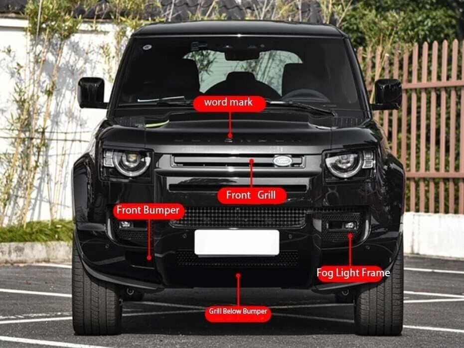 9PCS Body Kits Modified Bumper Trims Fits Land Rover Defender 130 2023 ...