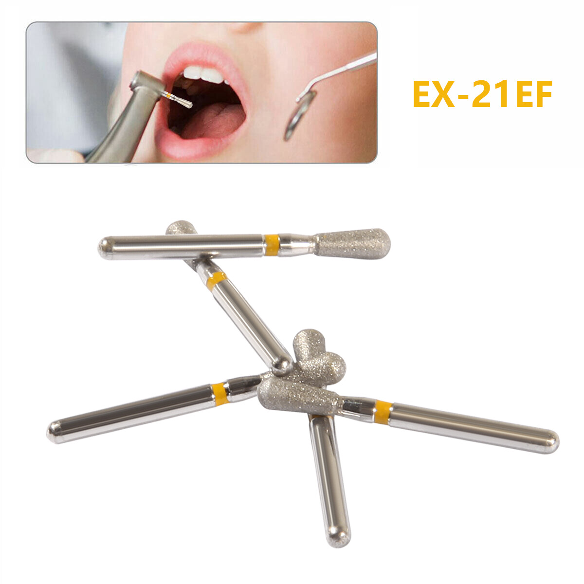 1-100 DENTAL FRESE DIAMANTATE PER TURBINE DENTISTA ODONTOTECNICO FG 1.6mm PUNTE - Zdjęcie 755 z 884