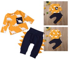 Tuta dinosauro top t-shirt pantaloni abiti casual bambino ragazzo