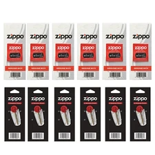 New Zippo Lighter Flints and Wicks Pack of 12 Value Packs (36 Flints + 6 Wicks)