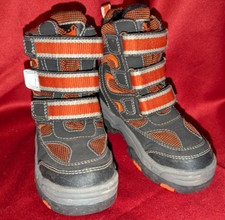 TEN TEX Jungen Boots Winterstiefel Schwarz/Braun/Orange Gr. 30 mit Reflektoren