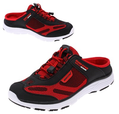 Herren Clogs Pantoletten Übergröße Slipper Sneaker Hausschuhe Sandalen Rot