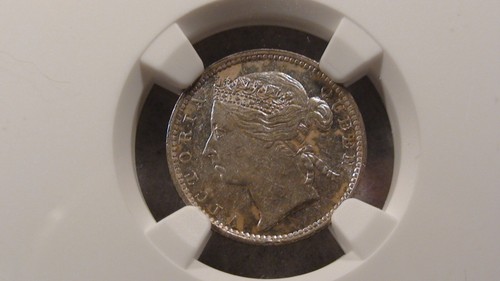 1888 NGC STRAITS SETTLEMENT AU58 TEN CENTS ABOUT UNC 5C Coin PRICED TO SELL! - Picture 2 of 4