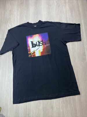 トップス 90s BUSH RAZORBLADE SUITCASE TOUR XL Vintage 1995 BUSH - RAZORBLADE SUITCASE Band Shirt Men's XL Black