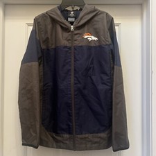 NFL Team Apparel Denver Broncos Jacket Full Zip Youth Large 14 16