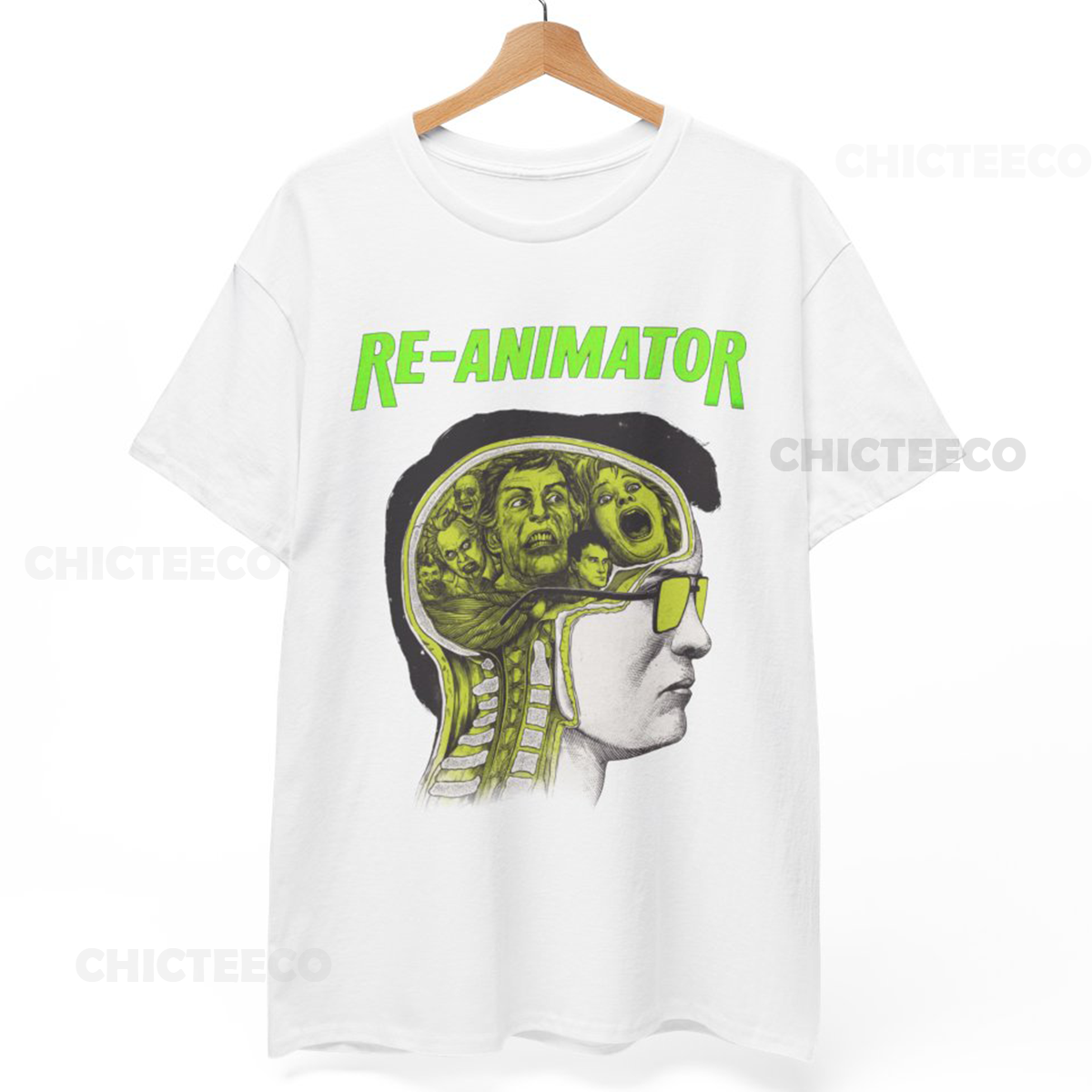 Re-Animator Movie T-Shirt, 80's Horror Cult Movie Friday the 13th, Punk Unisex