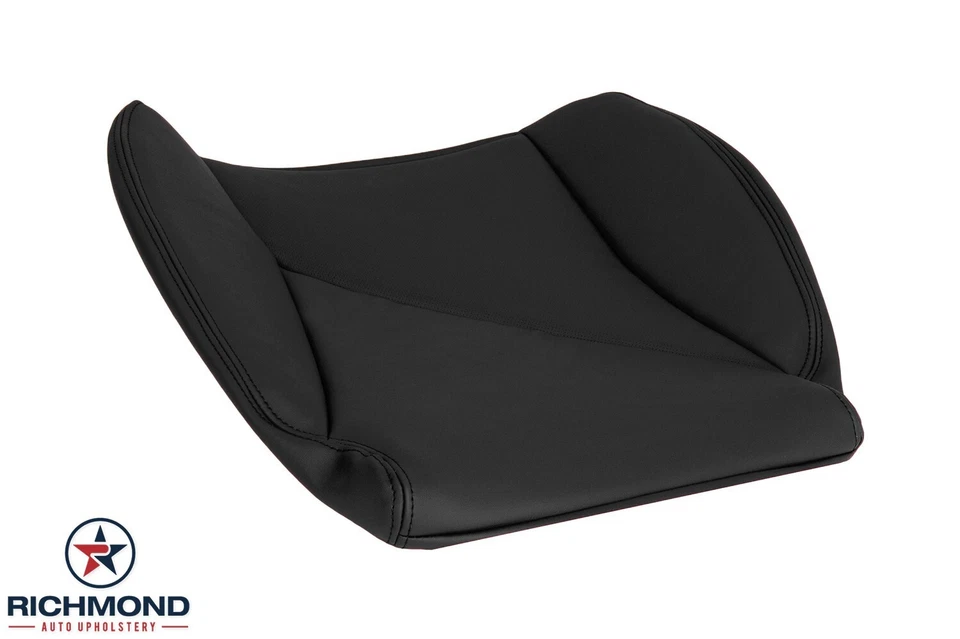 Chevy Corvette C4 1991-1996 - parte inferior del lado del conductor cubierta de asiento de cuero genuino negro Foto 4 de 4