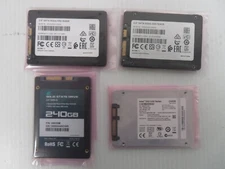 Lot of 4 240Gb 2.5" SATA SSD Drives - Intel / Inland / A-Data