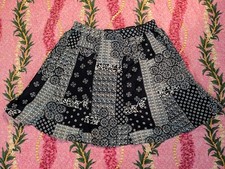 Vintage 90's HEAD Tennis skirt pockets bandana floral print Polyester navy white