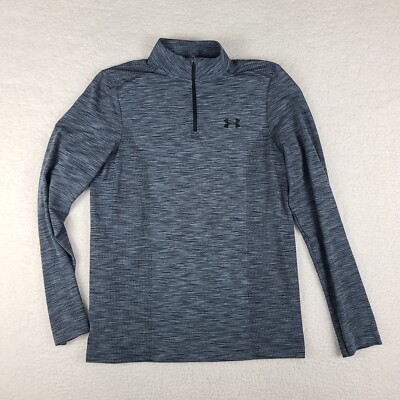 Under Armour Sweater Mens Medium Slate Threadborne Fitted Heatgear Performance