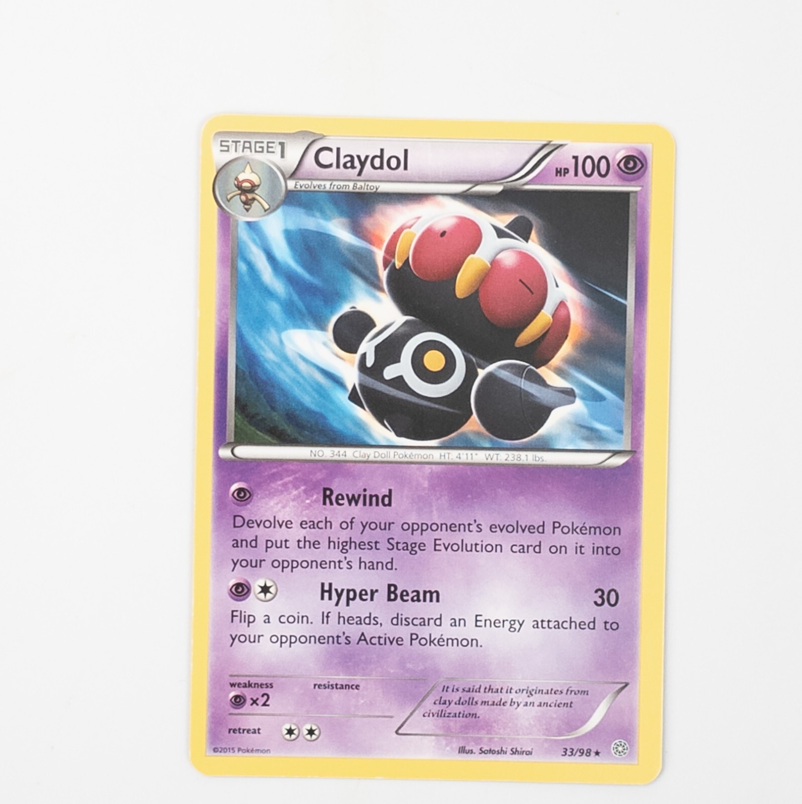Claydol 33/98 Pokemon XY - Ancient Origins Rare NM