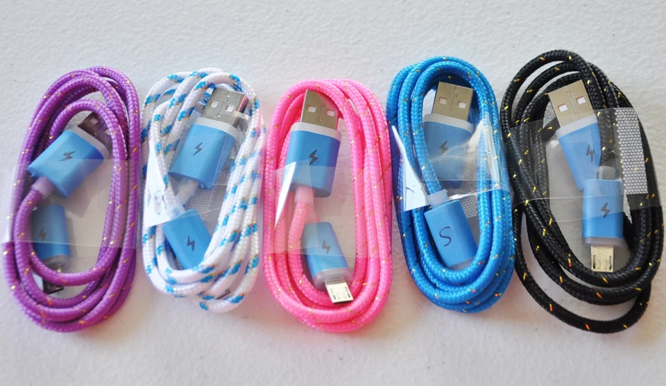 Cable de Datos FLASH LED TRENZADO LUZ CARGADOR MICRO USB PARA Samsung galaxy s3 s4 Foto 3 de 4