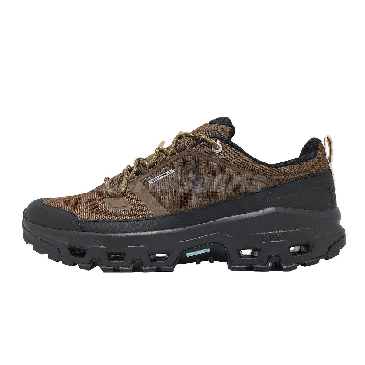 On Running Cloudrock Low WP Earth Black Men Waterproof Outdoors