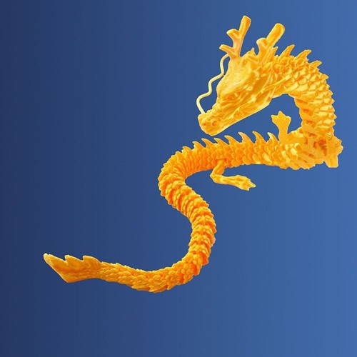 Realistic 3D Printed Dragon Toy Articulated Chinese Dragon Car Decoration - Picture 5 of 40