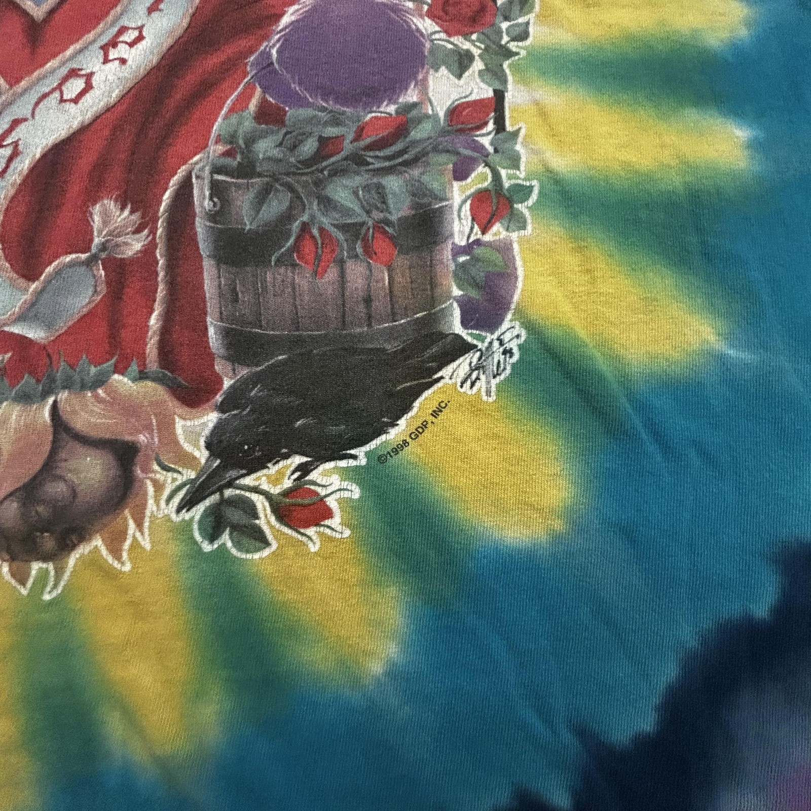 Vintage Grateful Dead Shirt Mens XL Saint Stephen Tie Dye Archer 90s USA 1998 image 9