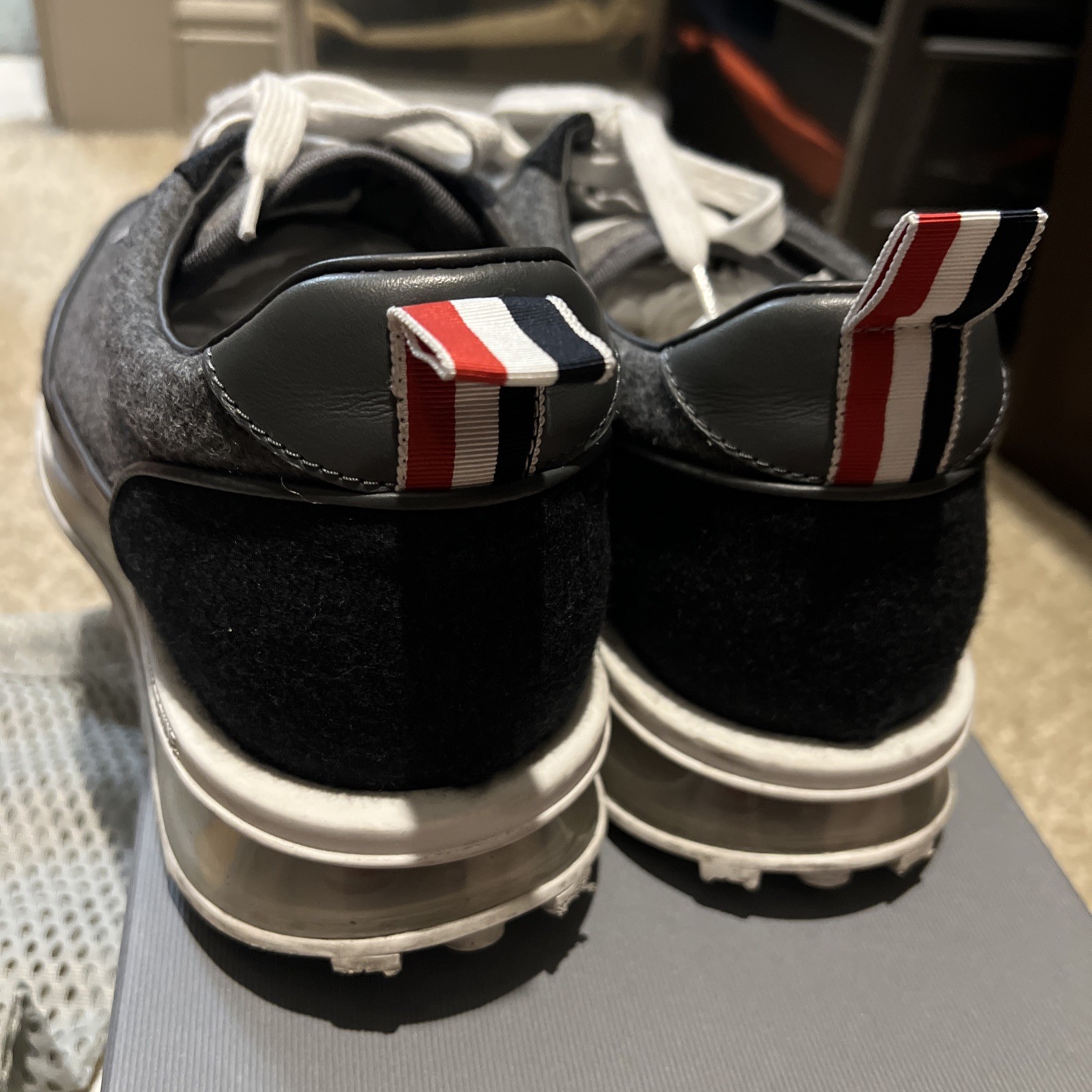 Thom Browne Tech Runner Wool Flannel Sneakers – S… - image 6