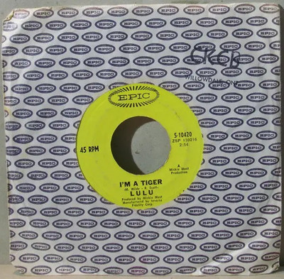 Lulu Im A Tiger Vinyl Single 7inch Epic