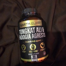 Earth Elixir Fadogia Agrestis 600mg and Longjack 500mg Supplement 180 Capsules 