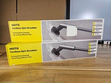 2 PACK - Hoto 51" Cordless Bathroom Tile Floor Electric Spin Scrubber Brush IPX7