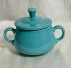 Fiesta Sugar Bowl with Lid, manufactured by the Homer Laughlin China Company New