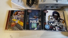 Sega Dreamcast White System Console Opened Box With Sealed Games Tested Rare