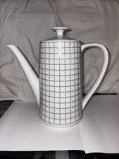 Caffettiera vintage Winterling metà secolo ceramica bianca decoro Baviera