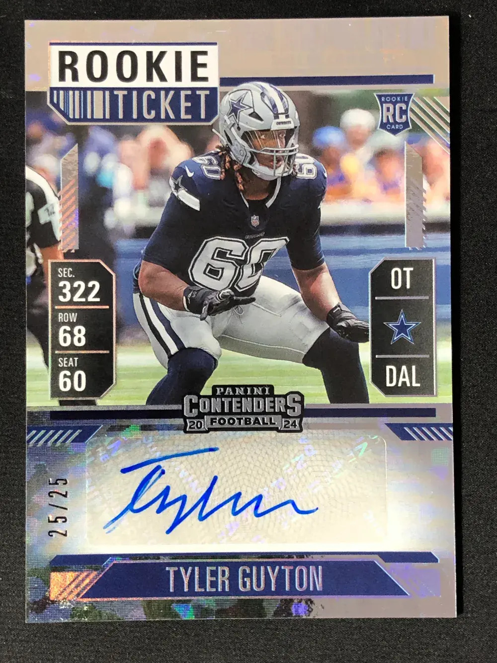Tyler Guyton Panini Contenders #169 Autograph-Cracked Ice Ticket