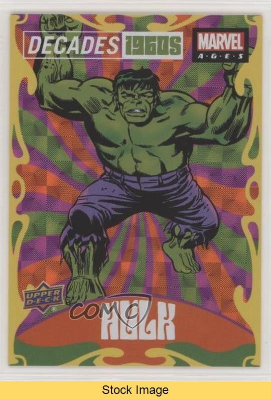 Hulk #D6-4 Marvel 2020 Upper Deck Ages Decades 1960s trading card — raw and PSA graded price guide