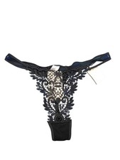 Vintage Black International Intimates Thong Size S