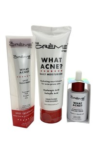 The Creme Shop What Acne Bundle Moisturizer, Serum, Spot Treatment