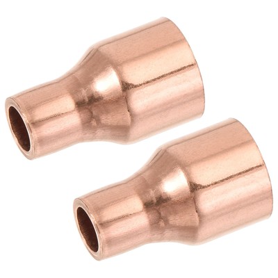2er Pack Drehen Kupfer Gerade Schweiß Ende 1/2 x 1/4'' für HVAC Kühlung Adapter