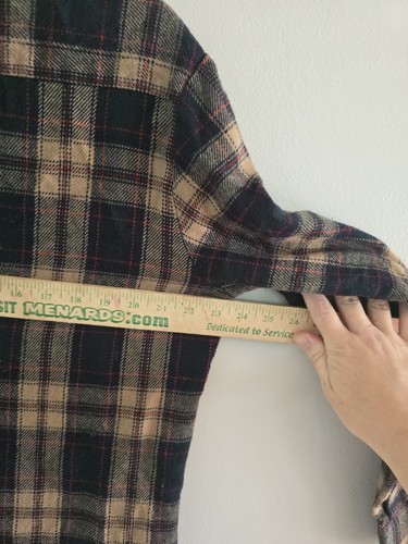 Vintage Woodland Plaid Flannel Shirt Mens Button Blue Size L Lumberjack - Picture 6 of 9