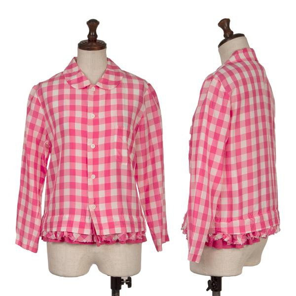robe de chambre COMME des GARCONS Ruffle Hem Checked Shirt robe de chambre COMME des GARCONS Ruffle Hem Checked Shirt
