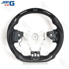 Carbon Fiber Led Steering Wheel For Mitsubishi Lancer Evolution Evo X 10-17