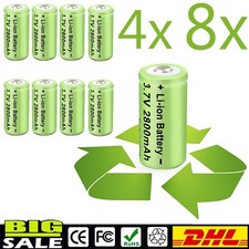 4er/8er/12er/16er RCR123A Akku 16340 Li-Ion 3...