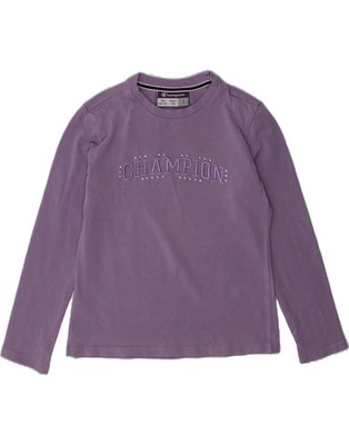 Champion Mädchen grafisches Oberteil Langarm 7-8 Jahre Small lila BF65
