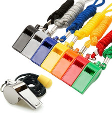 Whistle, 8PCS Sports Whistles with Lanyard, Loud Crisp Sound Whistles Bulk Ideal
