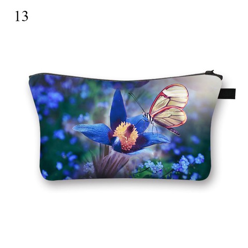 Handbag Butterfly Print Cosmetic Bag Storage Bag Cosmetic Bag Wash Bag Colorful☽ - Picture 13 of 37
