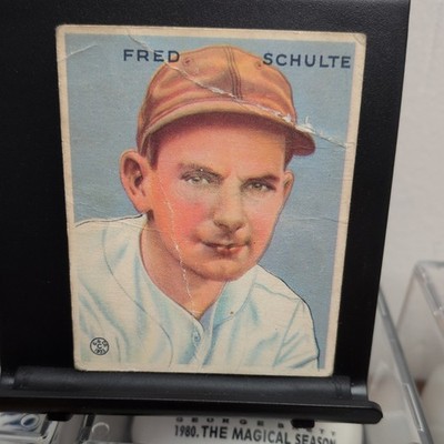 1933 Goudey Set-Break #190 Fred Schulte 