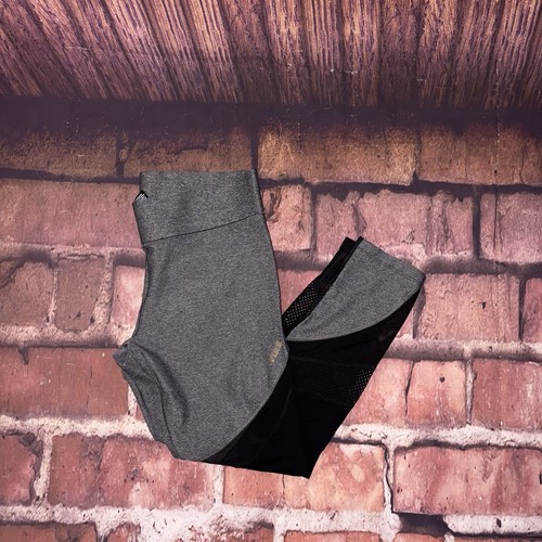 VS PINK Ultimate Leggings Womens Medium M Victoria’s Secret Gray Mesh Logo - Picture 14 of 24