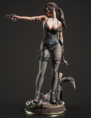 Lara Croft Tomb Raider 1/6 Scale Hand Painted Handmade Collectible Figure Statue