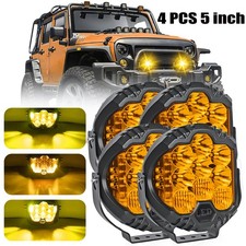 4x 5 Inch Led Work Light Pods Spot Flood Fog Lamp Offroad Driving Light Amber 4x 5 Inch Led Work Light Pods Spot Flood Fog Lamp Offroad Driving Light Amber
