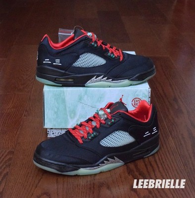 Size 10.5 - Nike Air Jordan 5 Retro Low SP CLOT Black Green Red DM4640-036