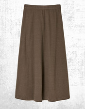 Womens Fat Face Jersey Skirt Midi Kitty Chocolate Brown Elastic Waist Soft Cotto