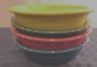 Set of 4 FIESTA -19 OZ MEDIUM CEREAL SOUP B multicolor 6 7/8" diameter.